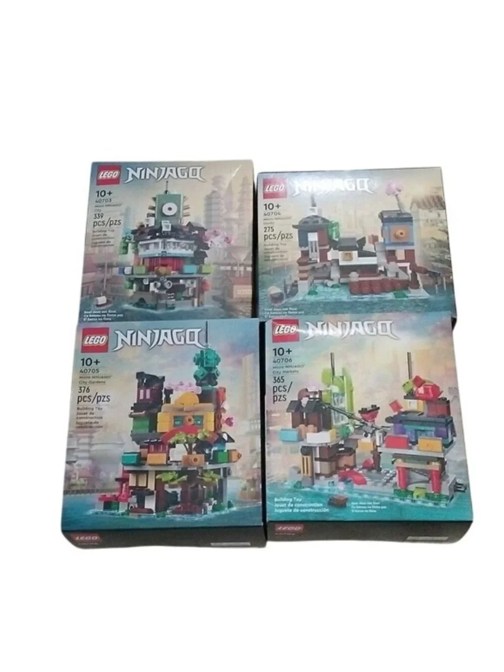 Lego Micro NINJAGO City 40703, 40704, 40705, & 40706, Complete Set of 4